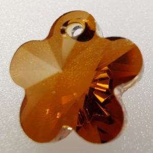 6744 12mm Swarovski Pendant Flower - Crystal Copper